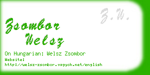 zsombor welsz business card